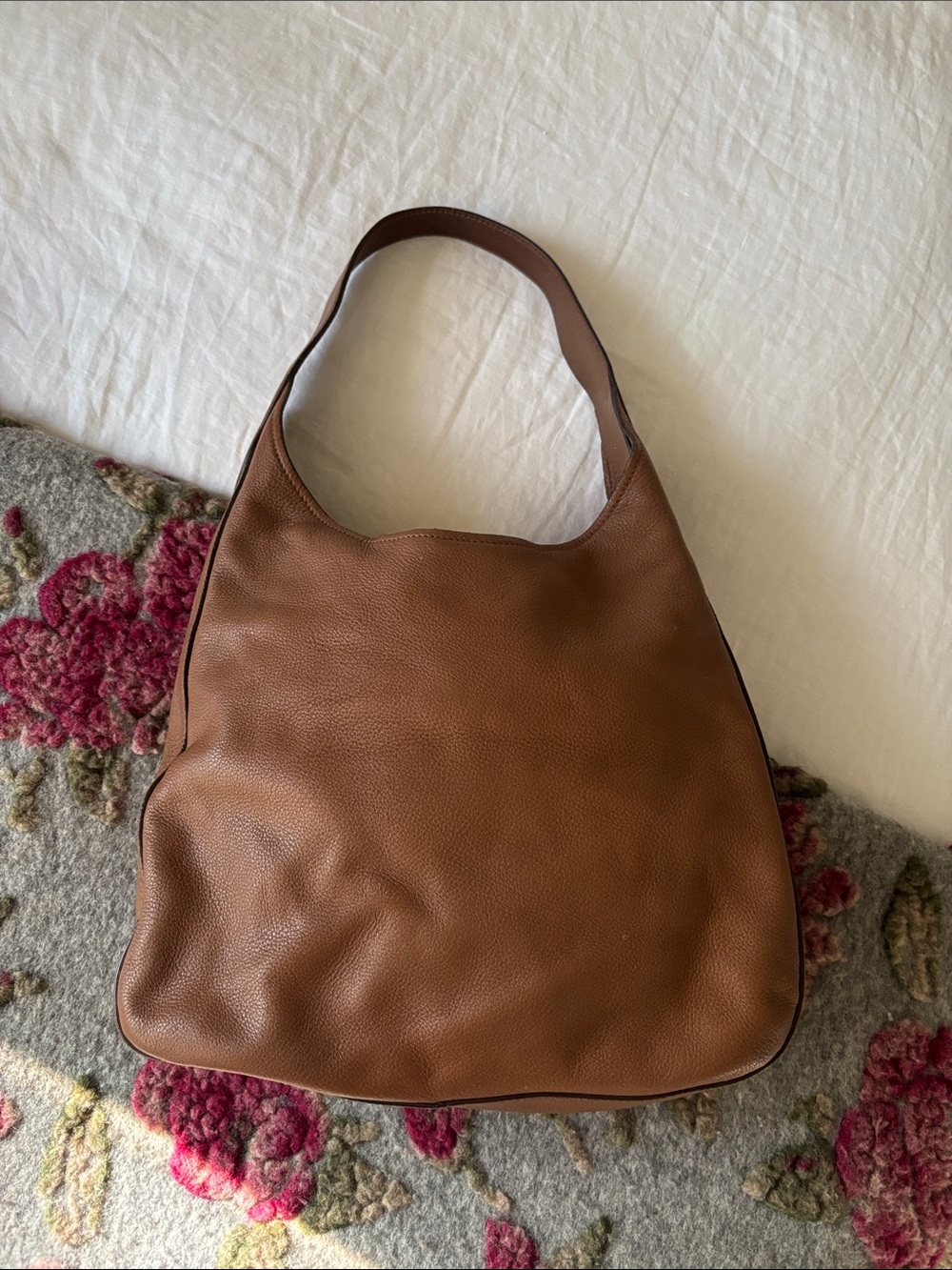 Prada Vitello Daino Pebbled Leather Hobo Shoulder Bag